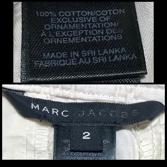 ⭐️HP⭐️MARC JACOBS ▪️Cream Cotton Pinstripe Pants - Picture 5 of 5